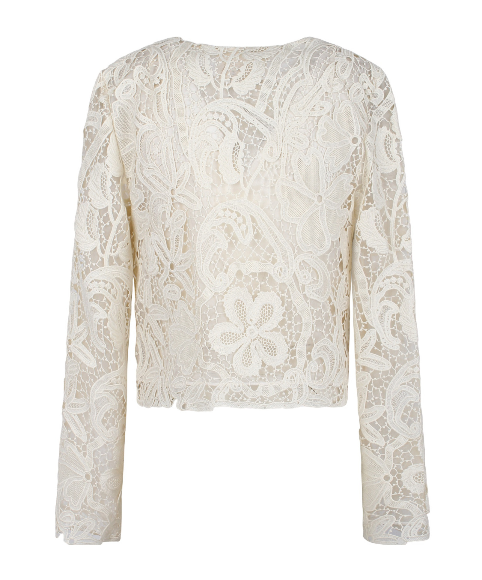 Ulla Johnson Caris Cropped Guipure Lace Jacket In White