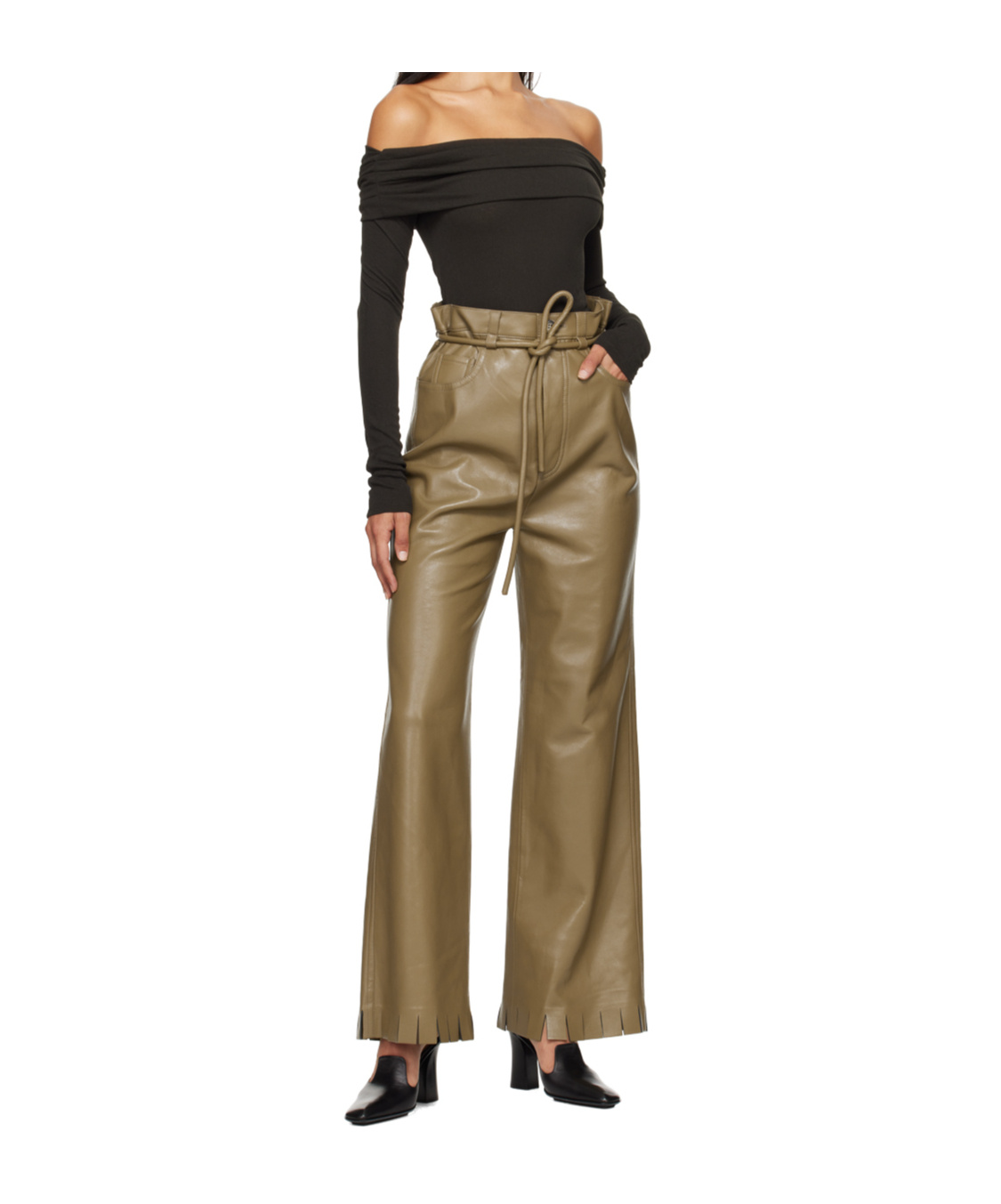 Nanushka Cut-hem High-waisted Trousers