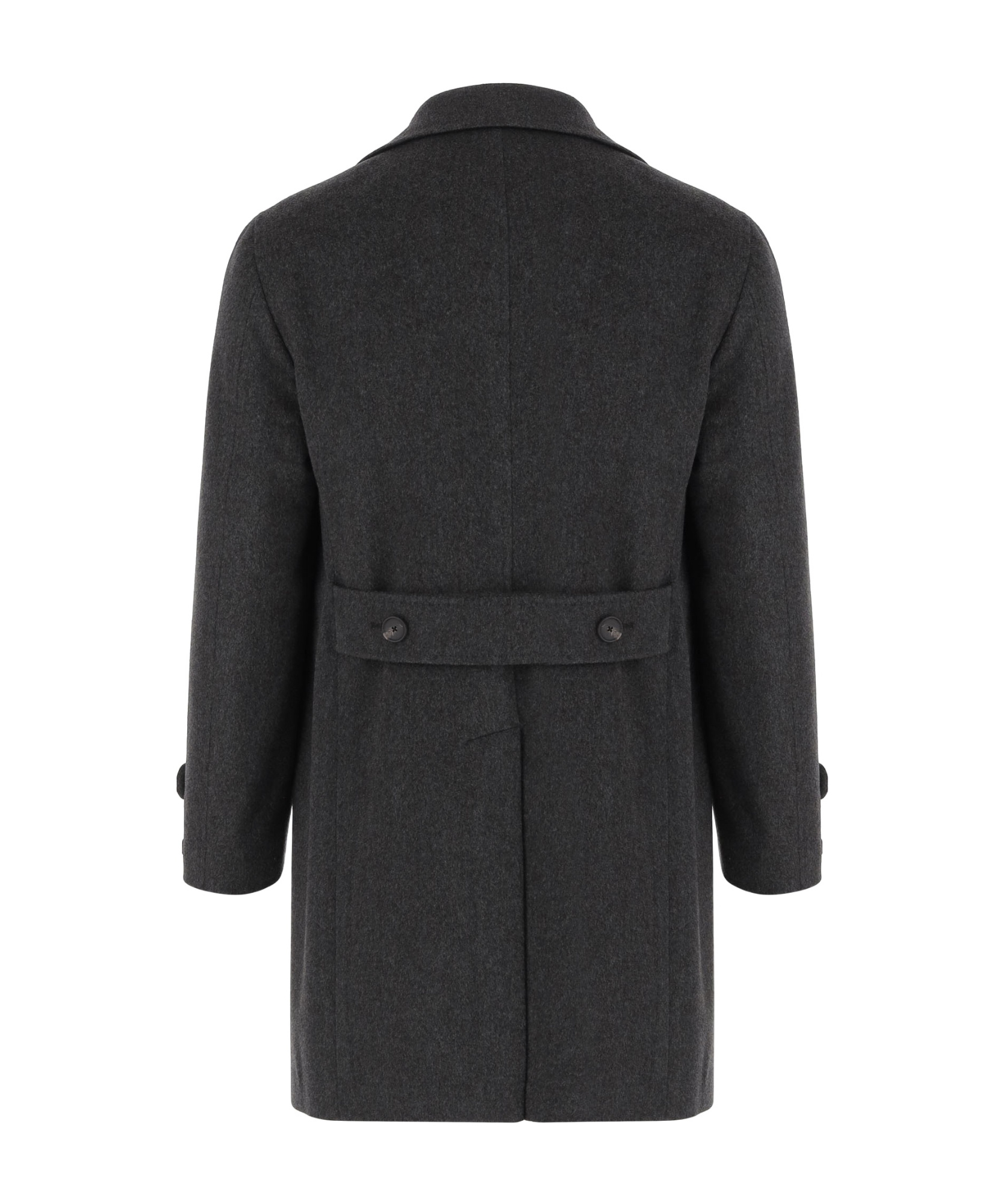 Tagliatore Reversible Wool Coat With Front Closure And Charm Logo In Gray