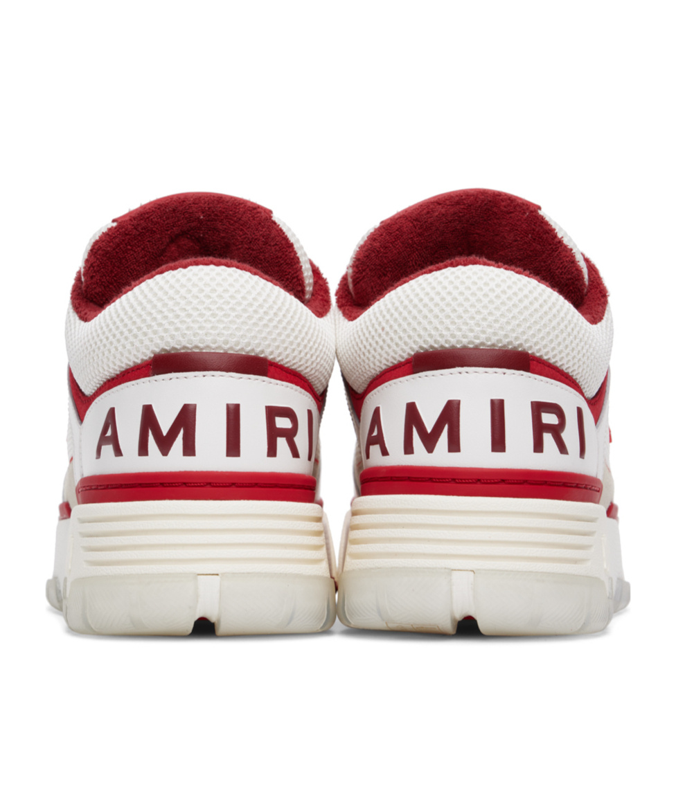 Shop Amiri Logo Lace-up Sneakers In White