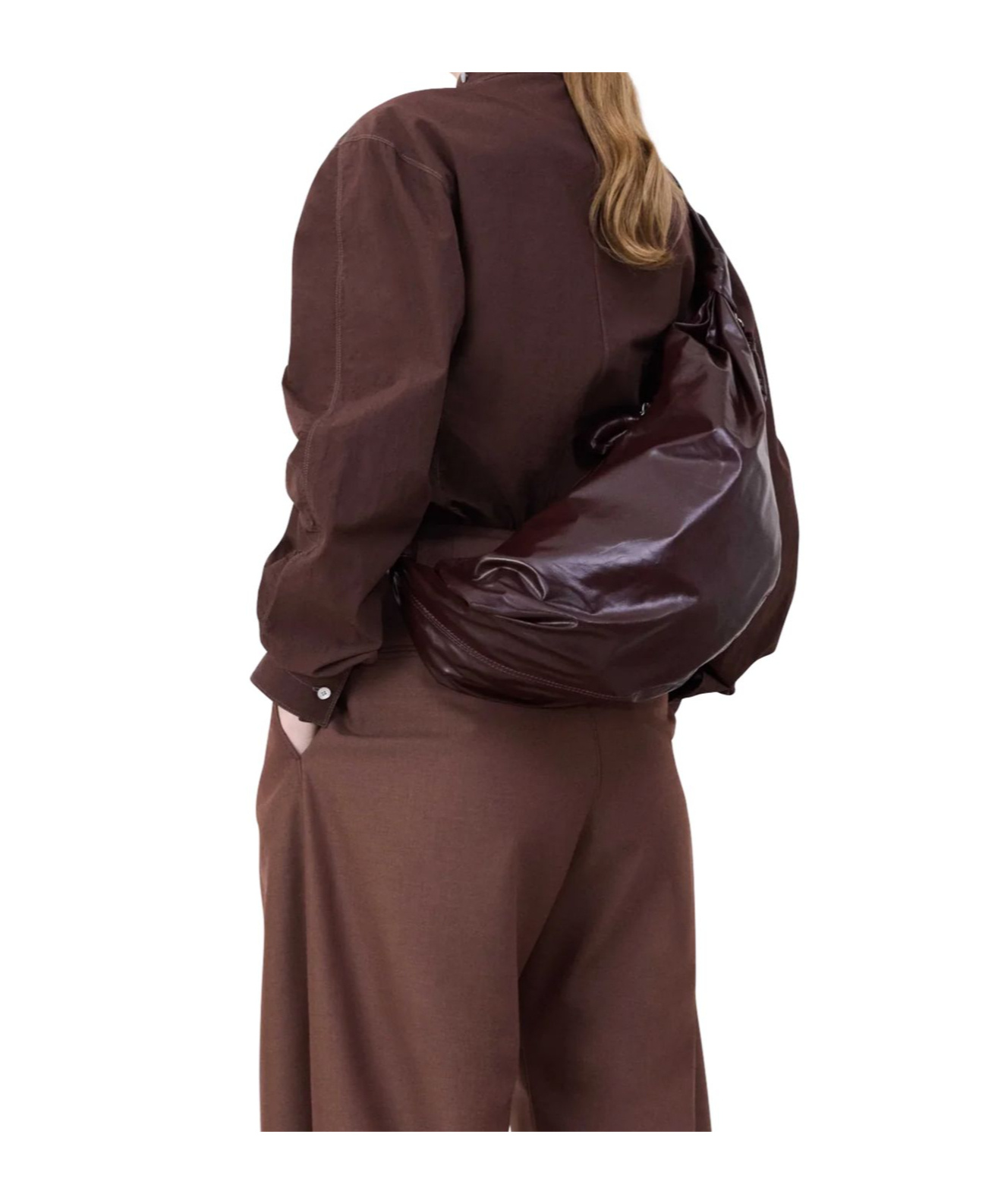 Lemaire Croissant Soft Medium Bag In Brown