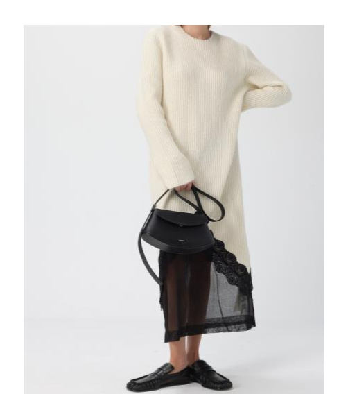 Jil Sander Lace-panel Midi Dress In White
