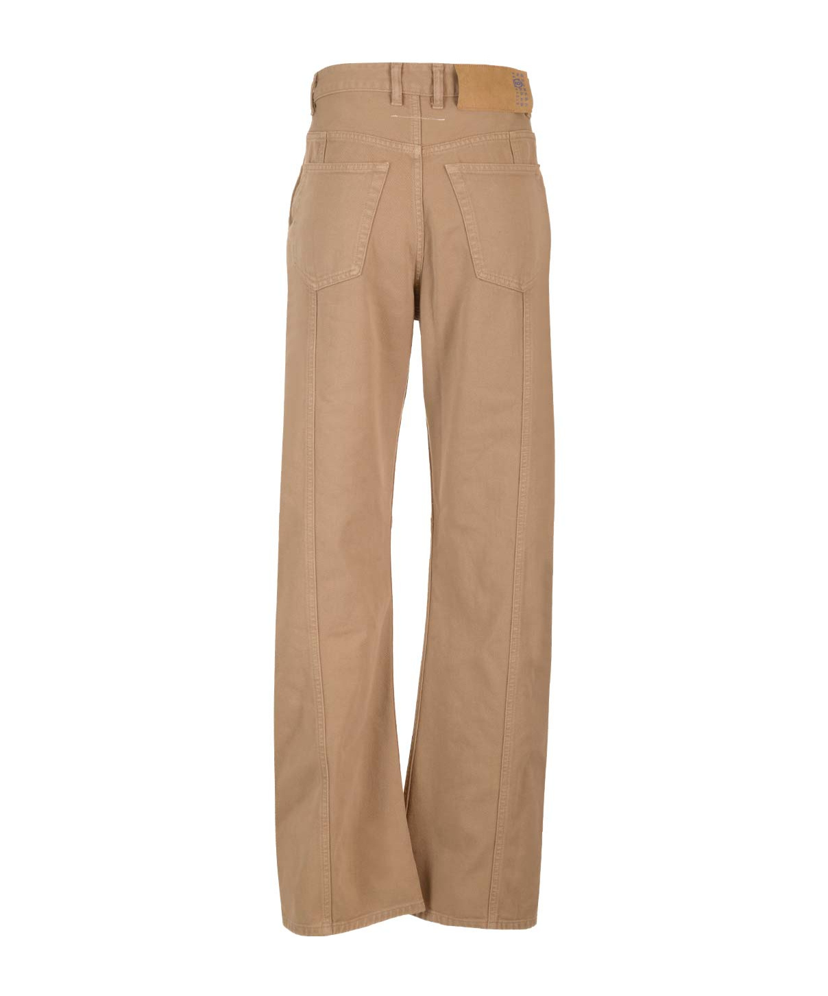 Mm6 Maison Margiela In Cotton Twill Trousers Beige In Brown