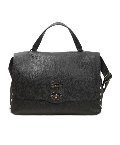 Zanellato Medium Postina Twist-lock Messenger Bag In Black