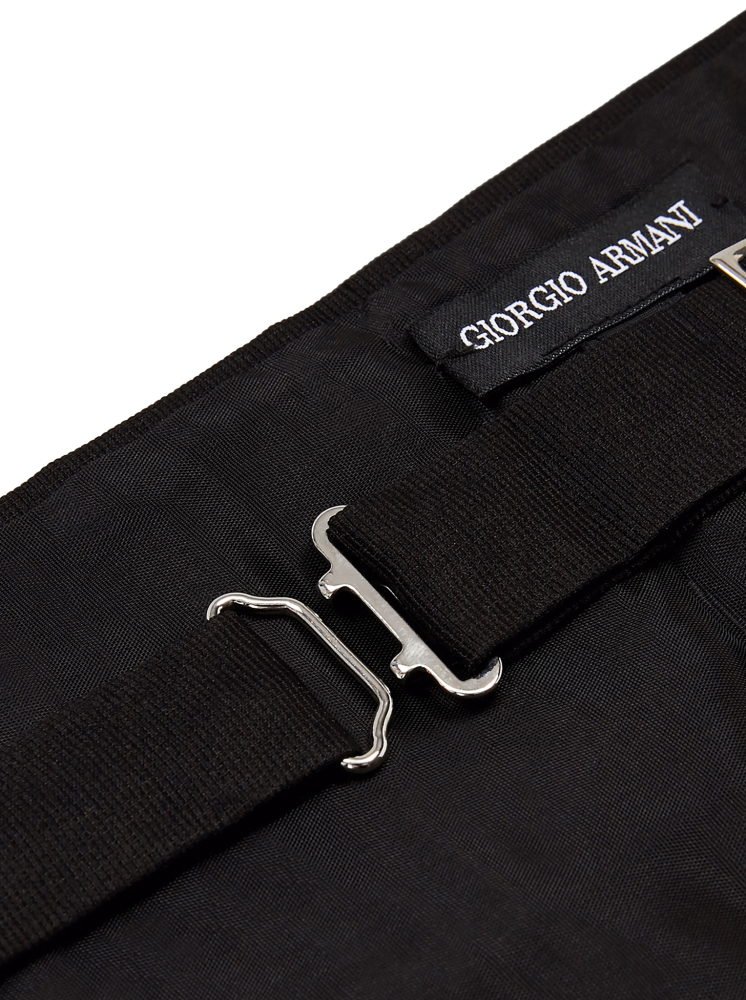 Giorgio Armani Silk-satin Tuxedo Cummerbund In Black