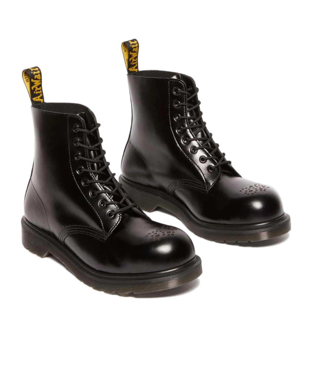 Dr. Martens' Strap-up Martin Boots In Black