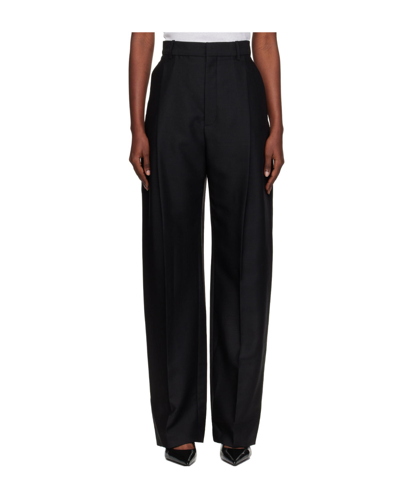 Wardrobe.nyc Pleat-detail Trousers In Black