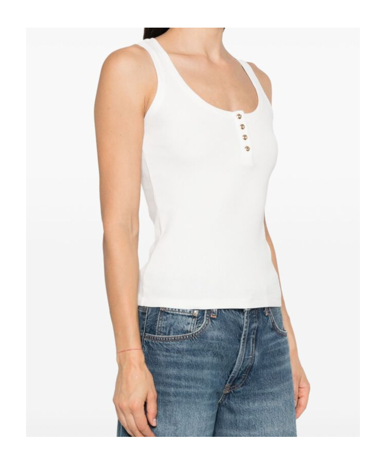 Anine Bing Ribbed Top Alessia In White