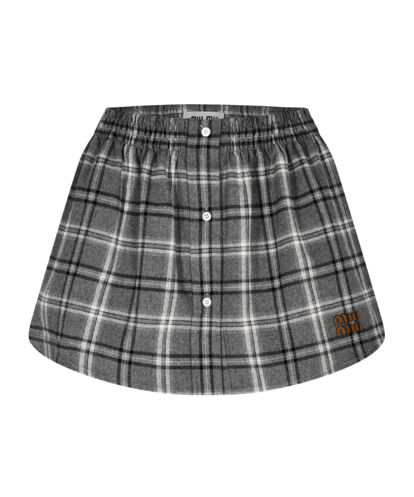 Miu Miu Mini Skirt In Gray