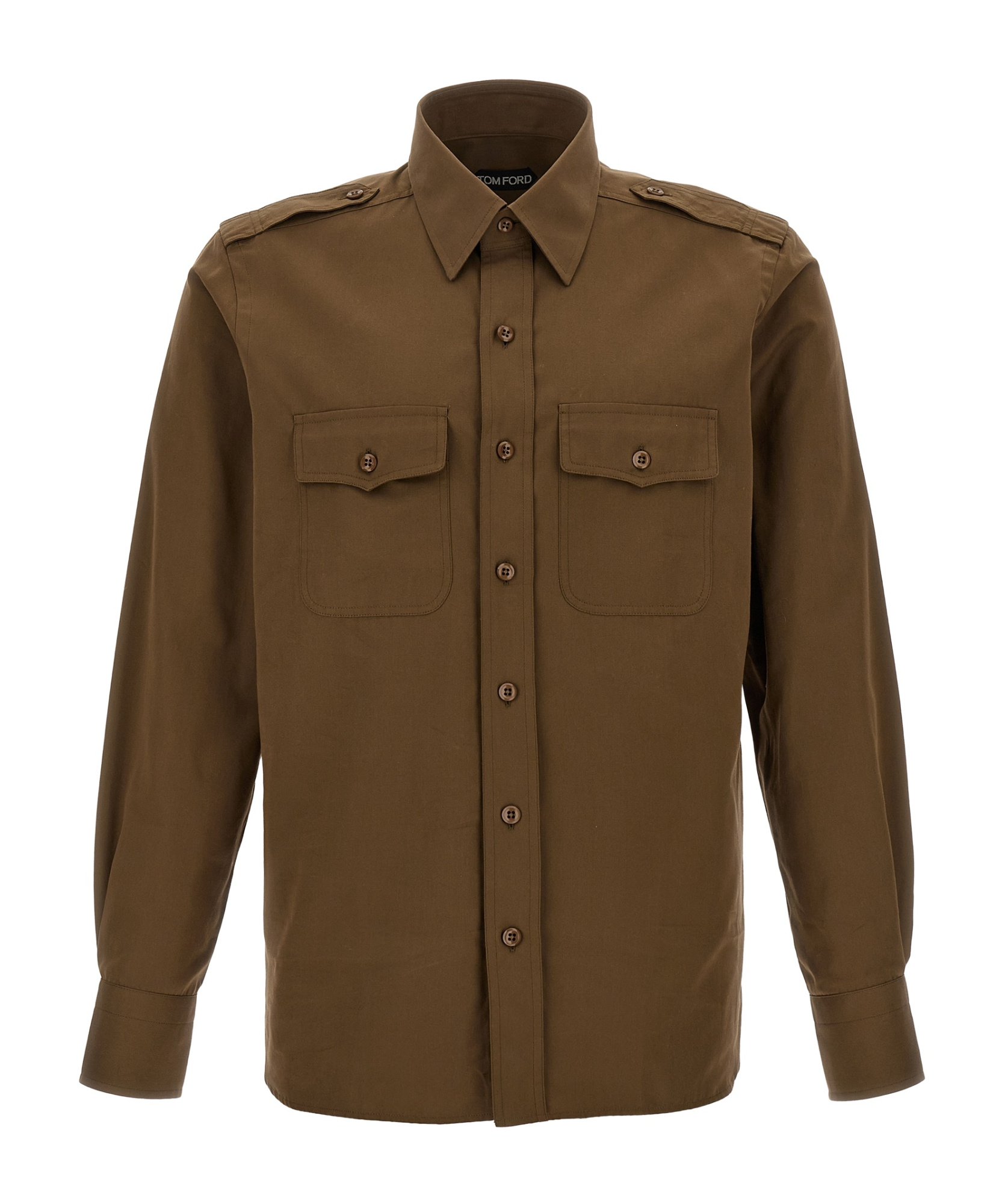 Tom Ford Military Shirt And Blouse Green In Brown