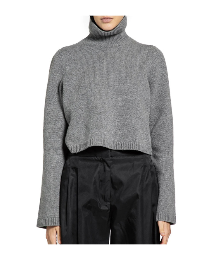 Alaïa Turtleneck Sweater In Gray