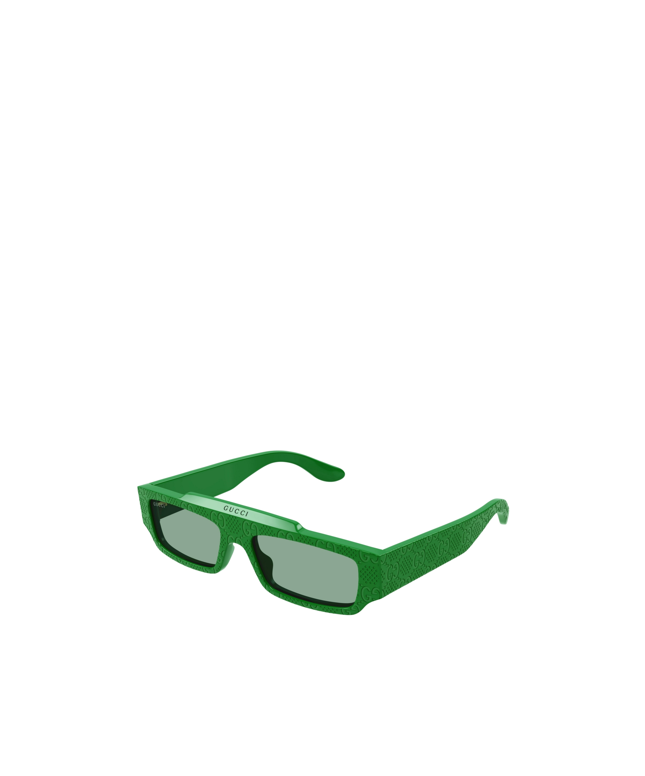 Gucci Rectangle-frame Sunglasses In Green