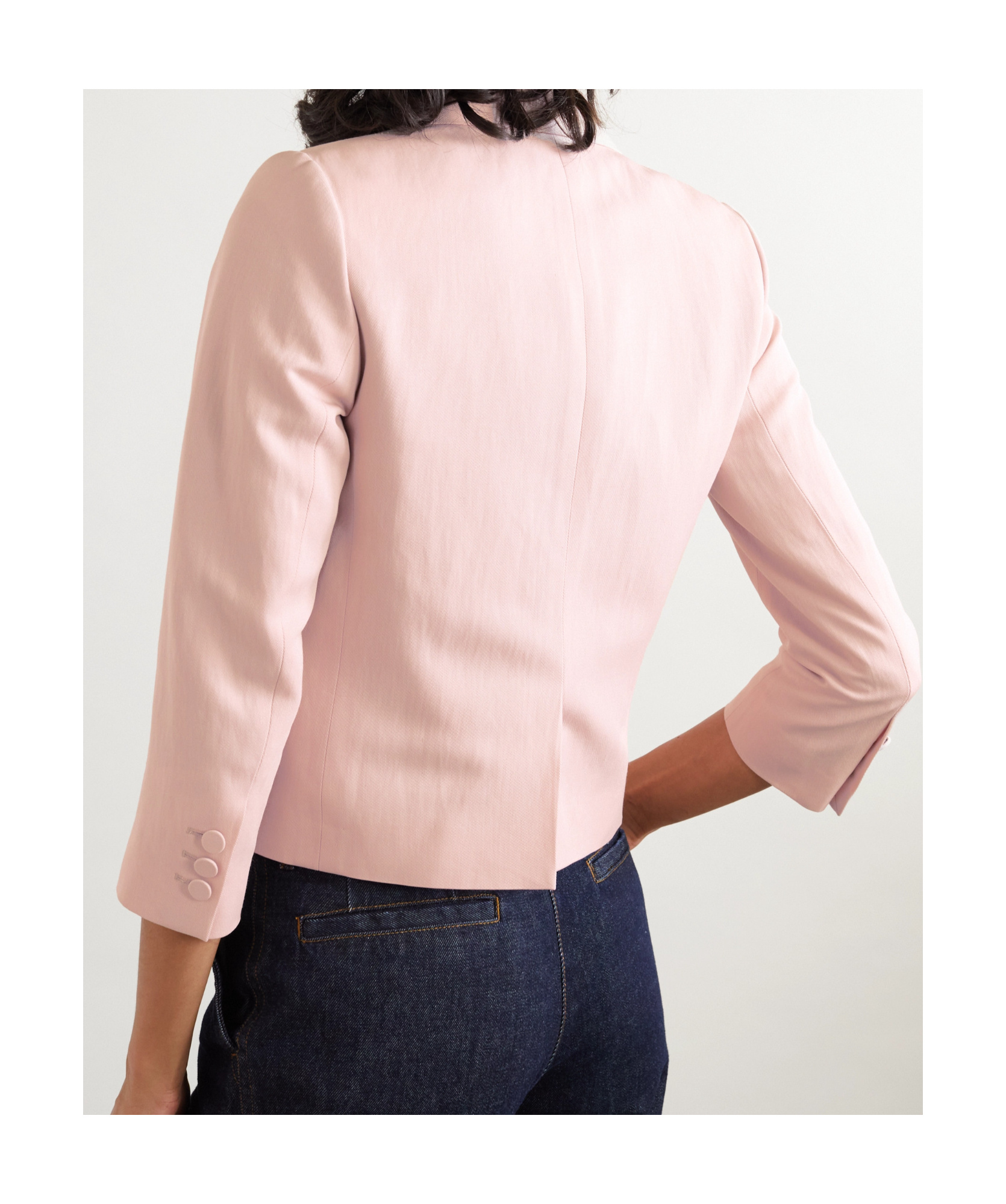 Dries Van Noten Lapel Long Sleeve Blazer In Pink