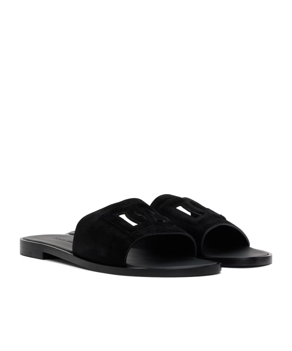 Shop Dolce & Gabbana Hollow-out Detail Sandals In Black