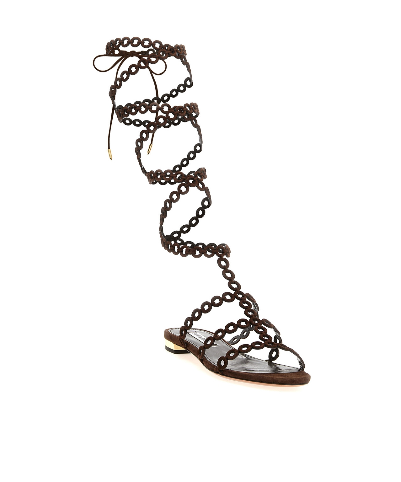 Aquazzura 'eternal Chain Gladiator' Sandals In Black