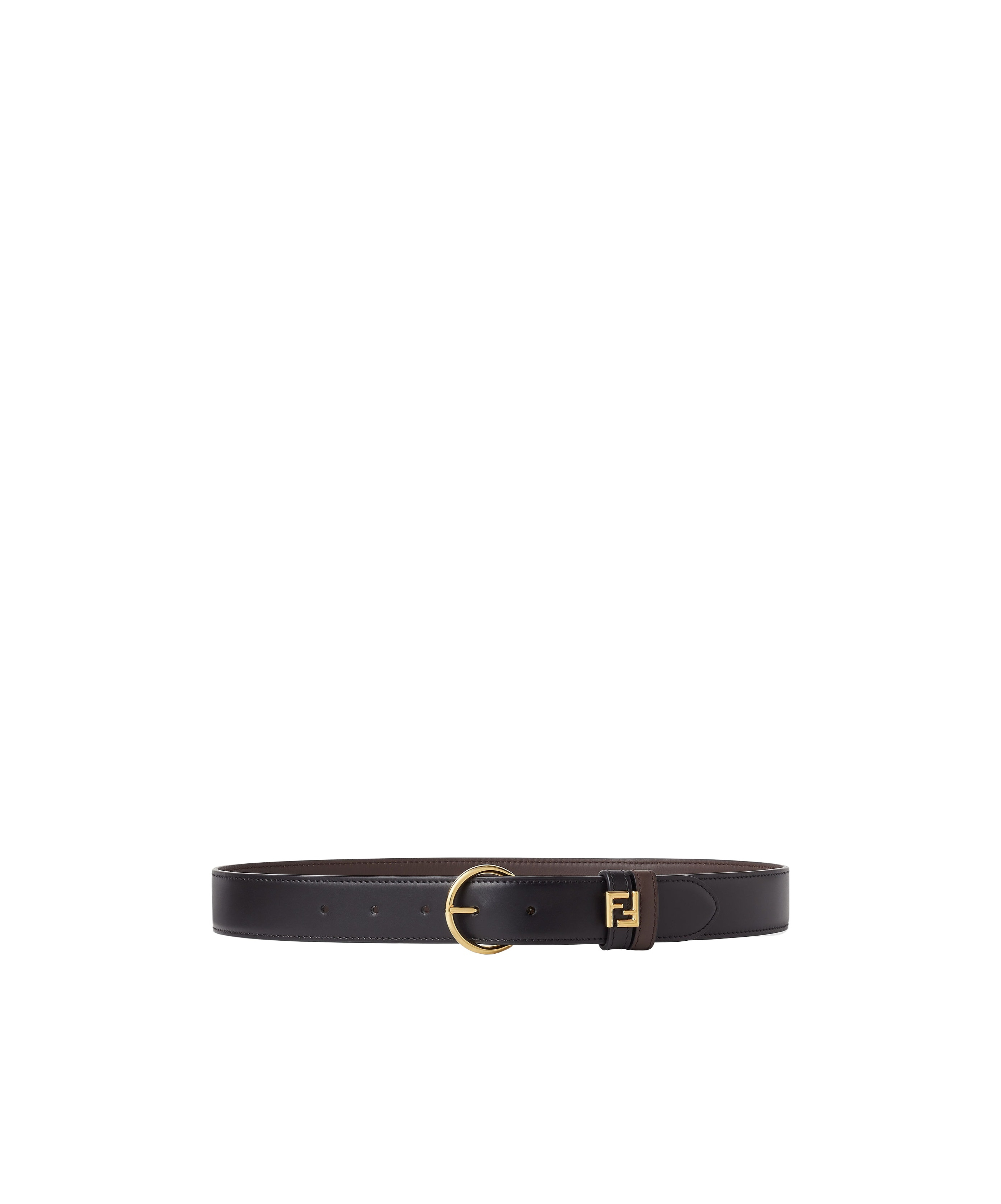 Fendi Pin Buckle Leather Reversible Belt Accessories In Burgundy
