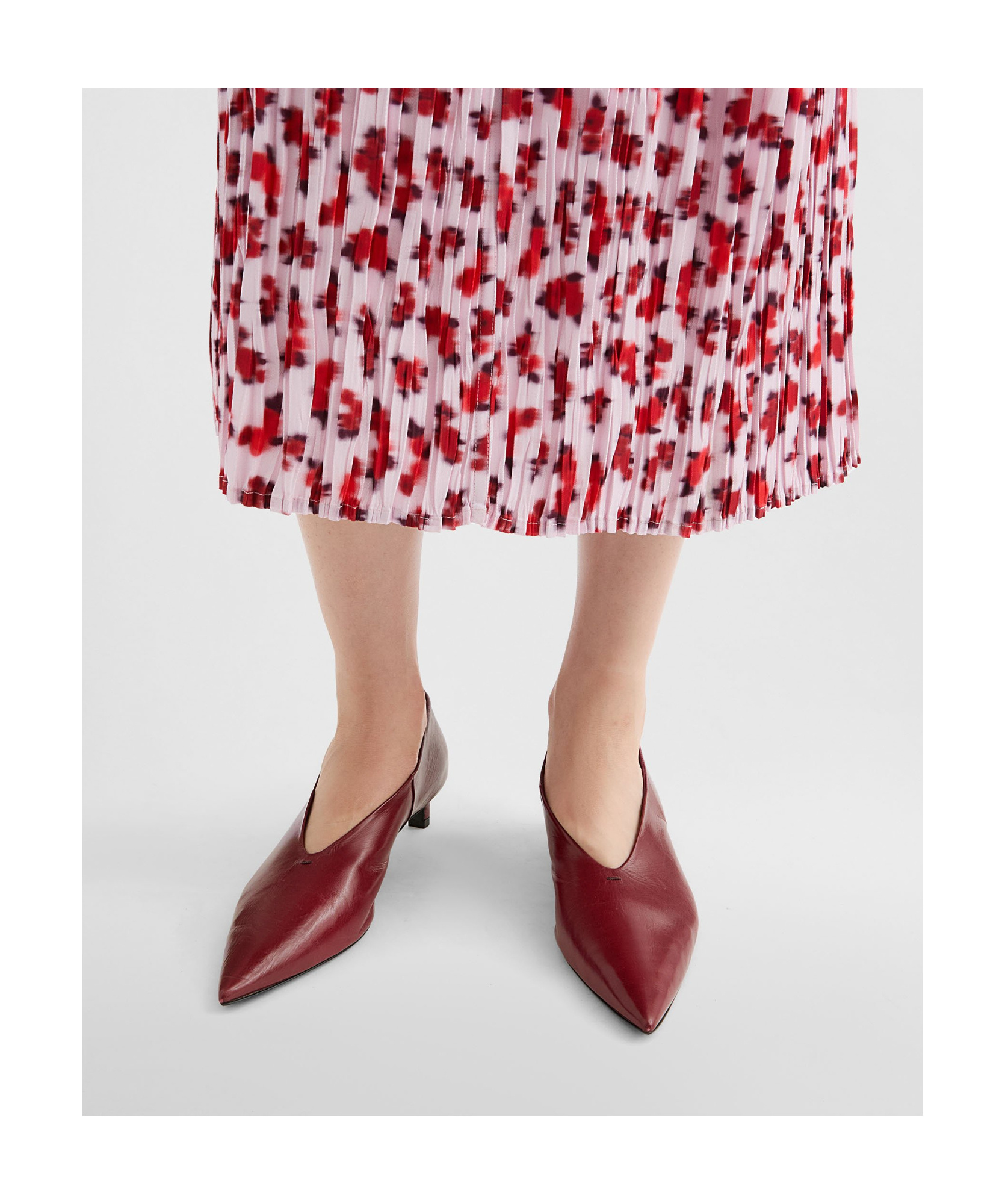 Jil Sander Glossed-leather Pumps In Red