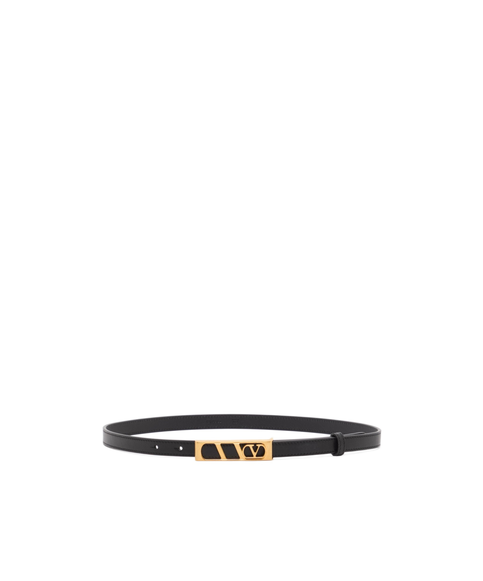 Valentino Garavani Vlogo Signature Belt In Shiny Calfskin 15 Mm Woman Black 100 In Black