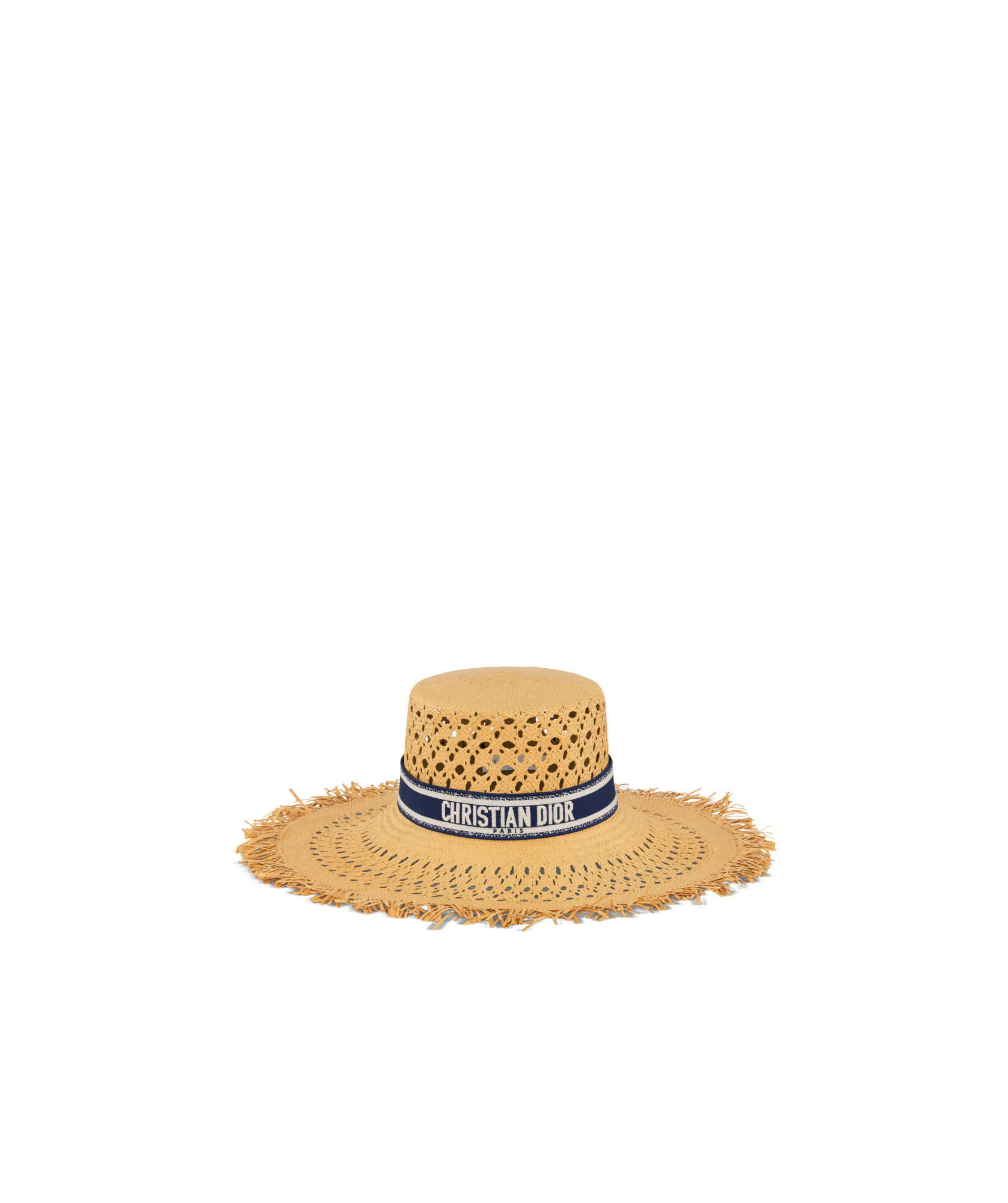 Dior Iviera Naughtily-d Narrow-rimmed Hat In Nude