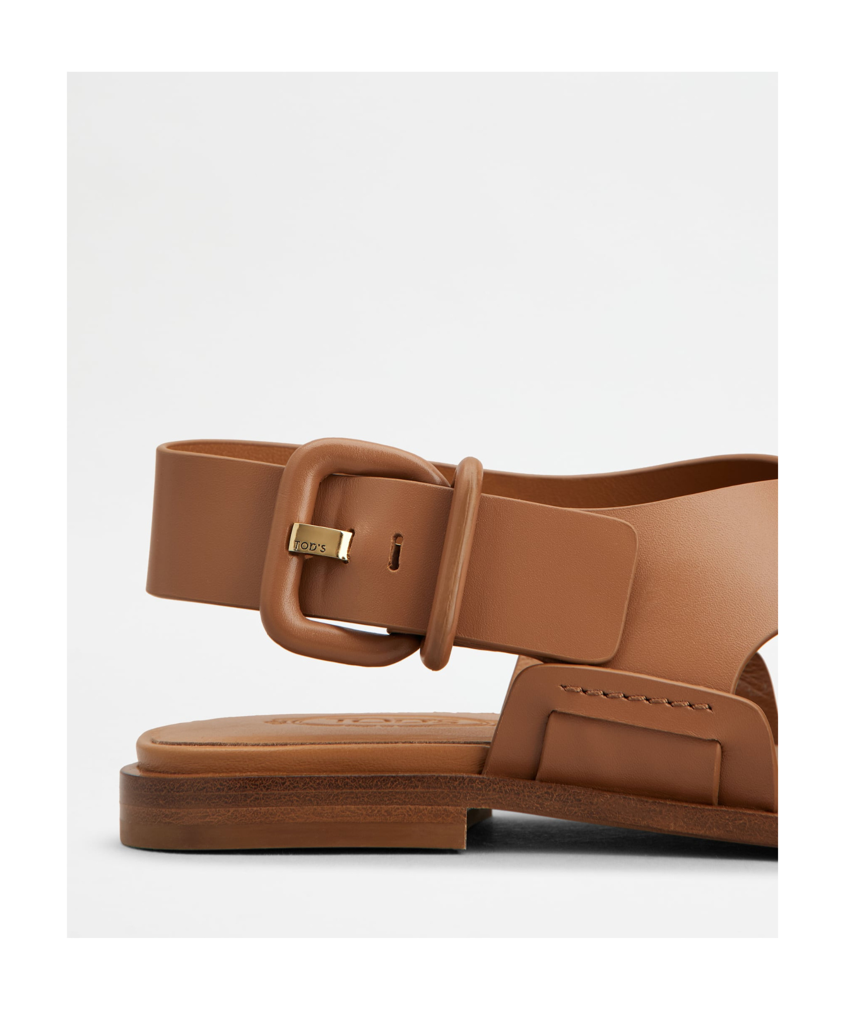 Tod's Half-heeled Flat Sandals In Brown