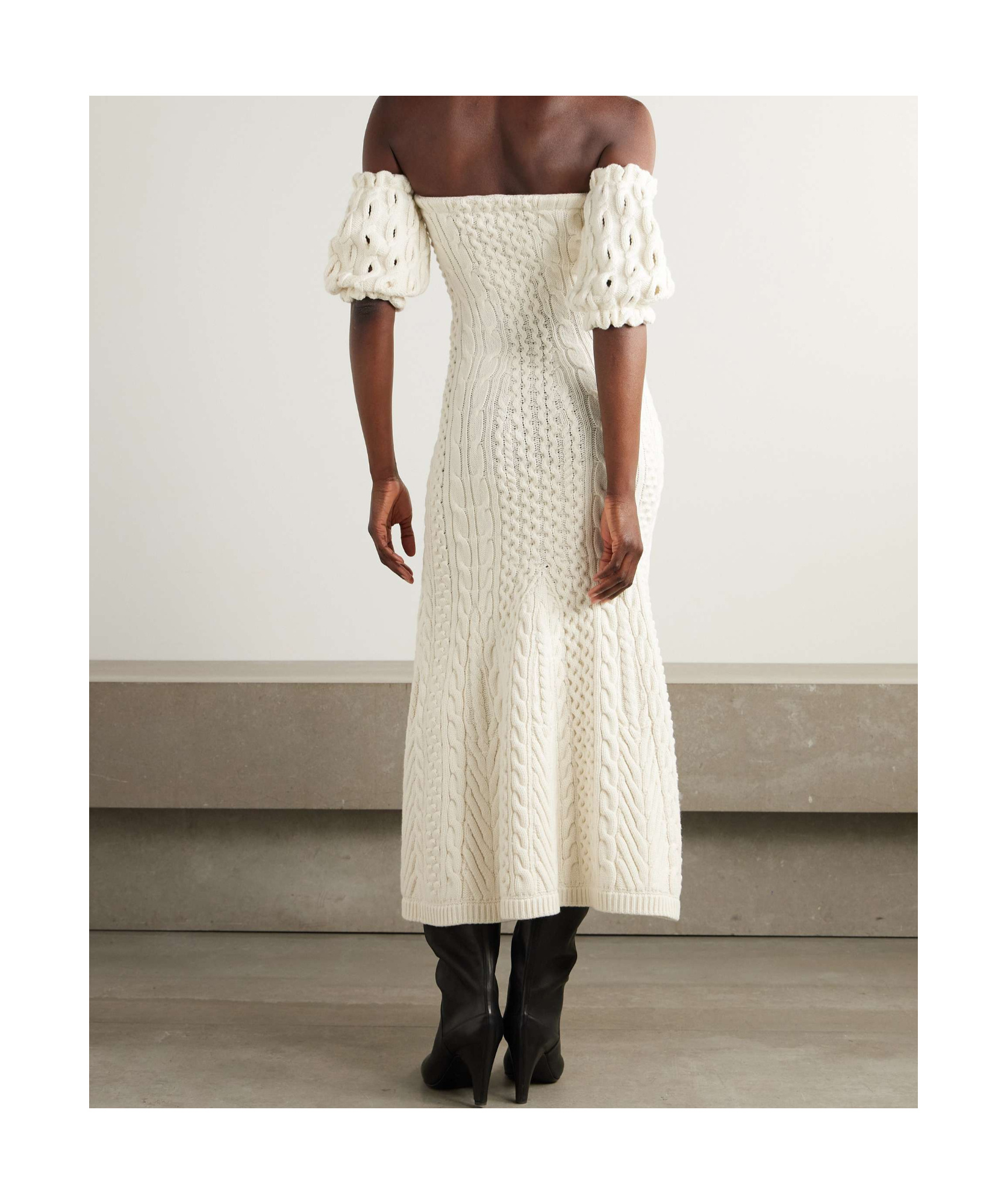 Gabriela Hearst Alastor Knit Maxi Dress In Ivory Wool Cashmere In White