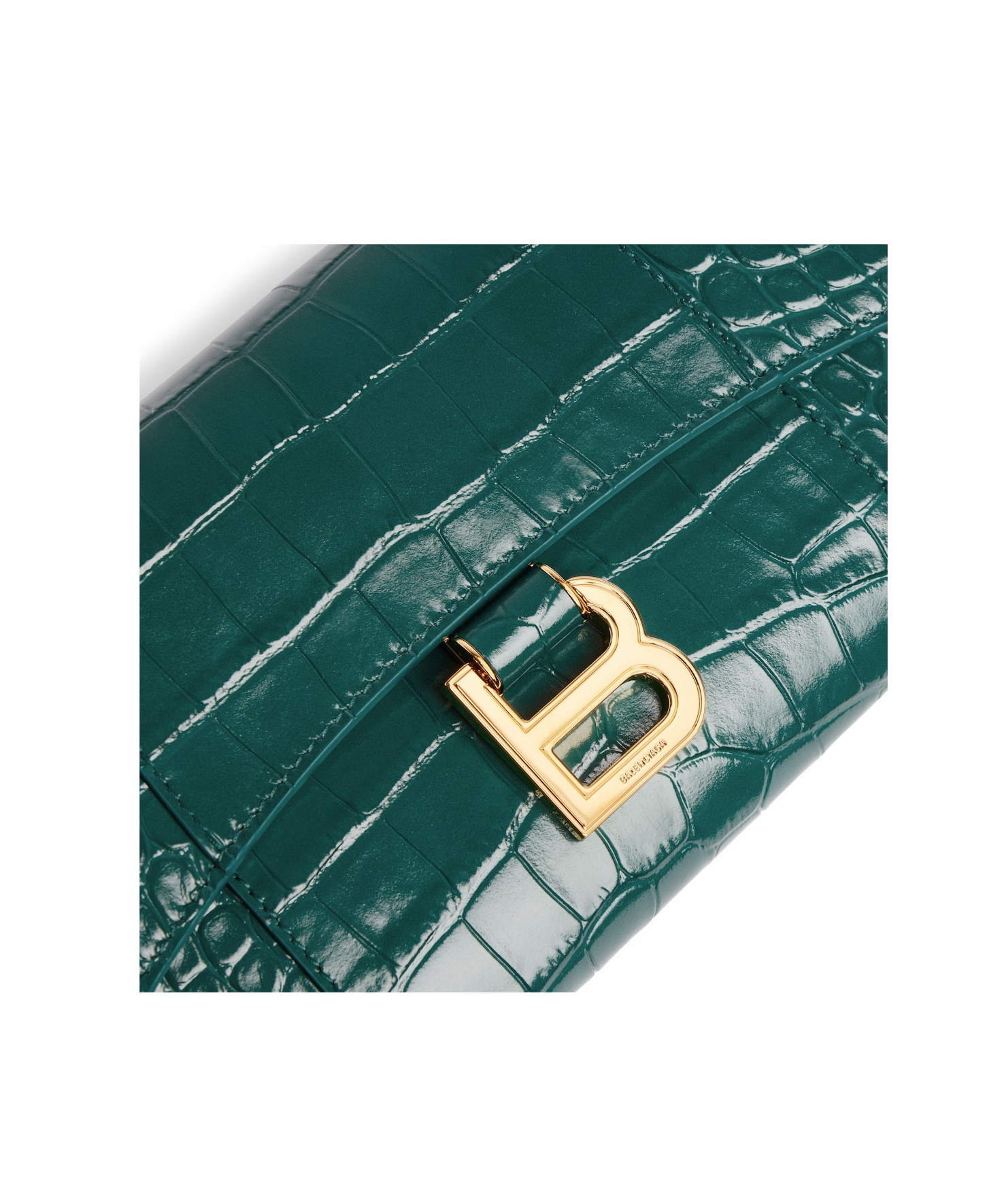 Balenciaga Women's Hourglass Wallet On Chain In Dark Emerald In Green