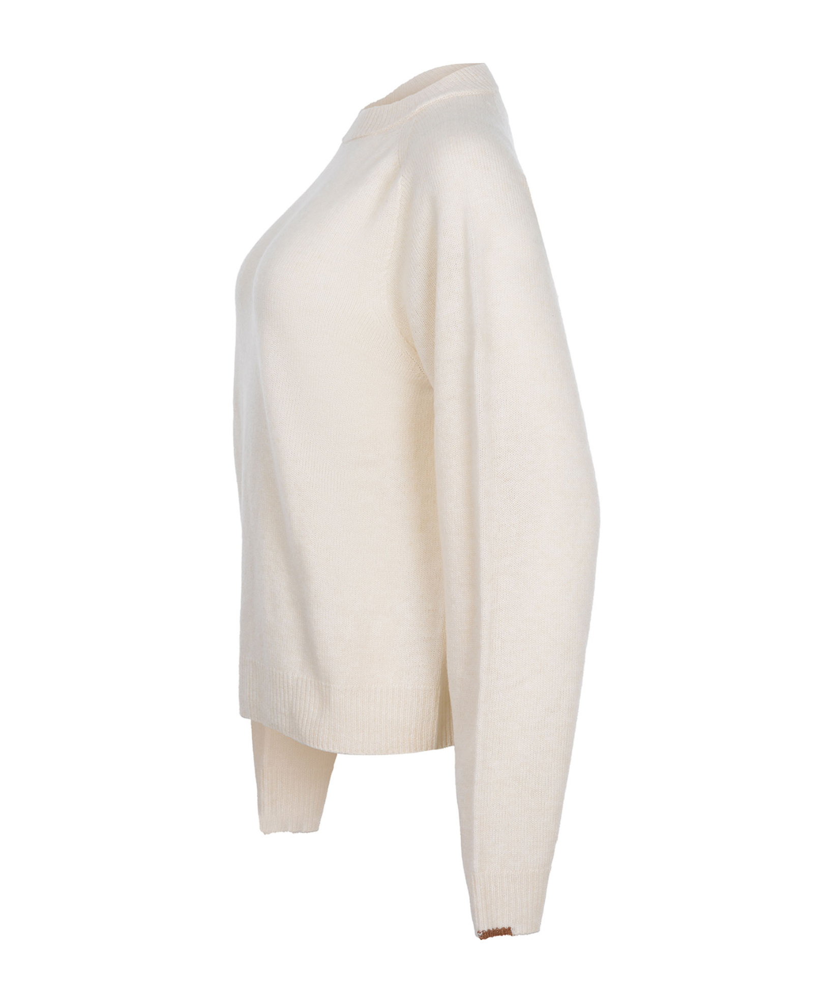 Alysi Ribbed Crewneck Sweater In White