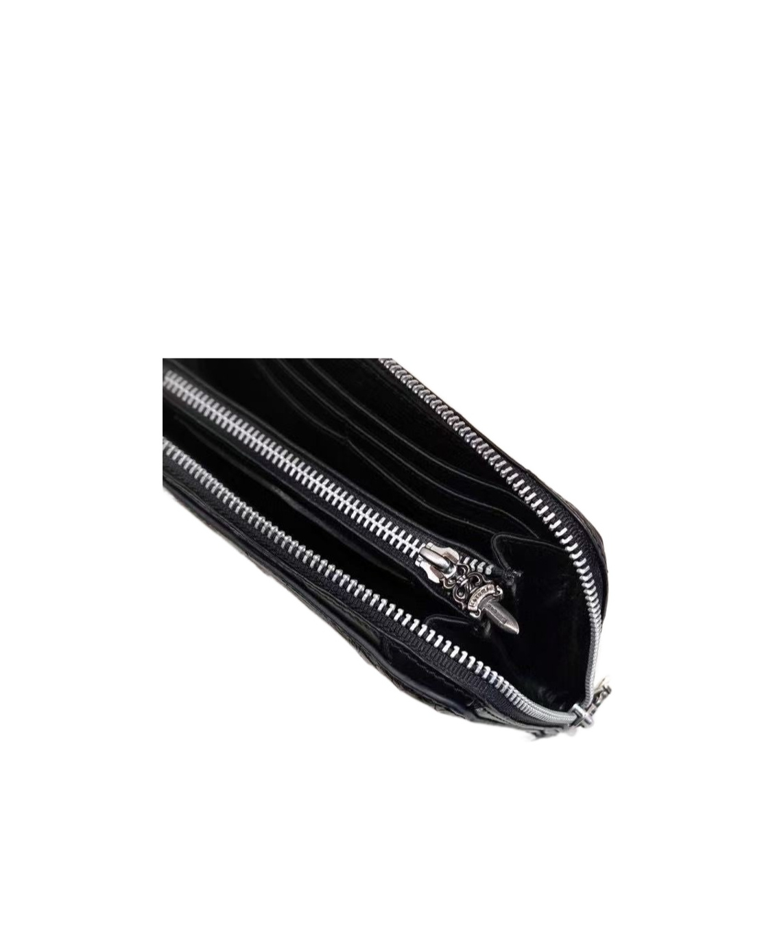 Chrome Hearts Zip Wallet In Black