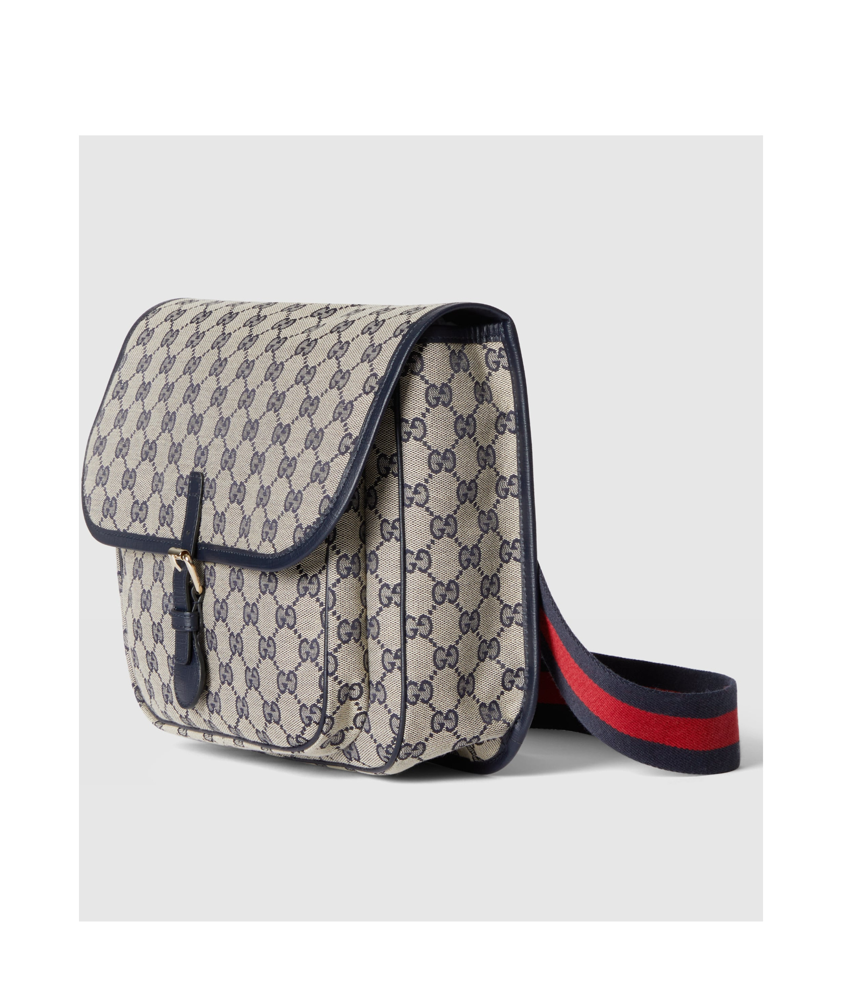 Gucci Gg Flip Mailman Bag In Gray