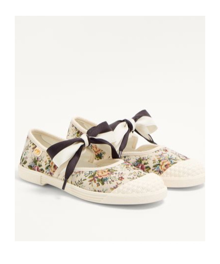 Valentino Bay By Bay Jacquard Ballet Flats In Nude