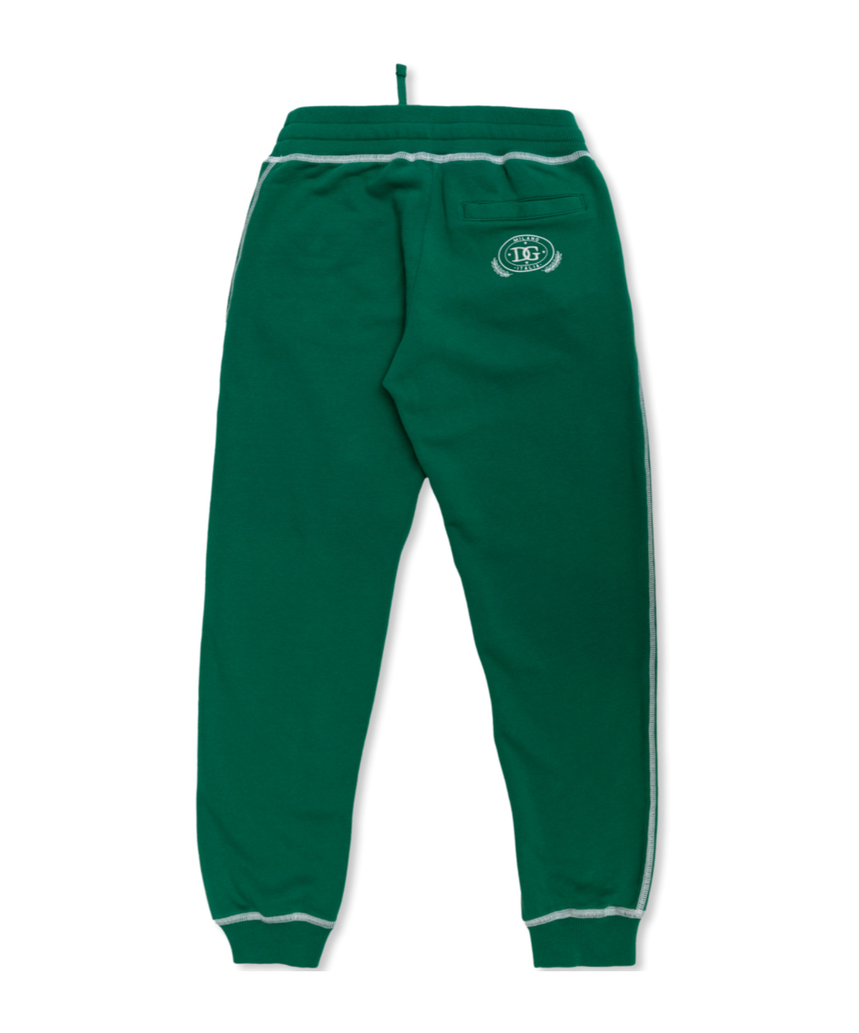 Dolce & Gabbana Logo-print Cotton Track Pants In Green