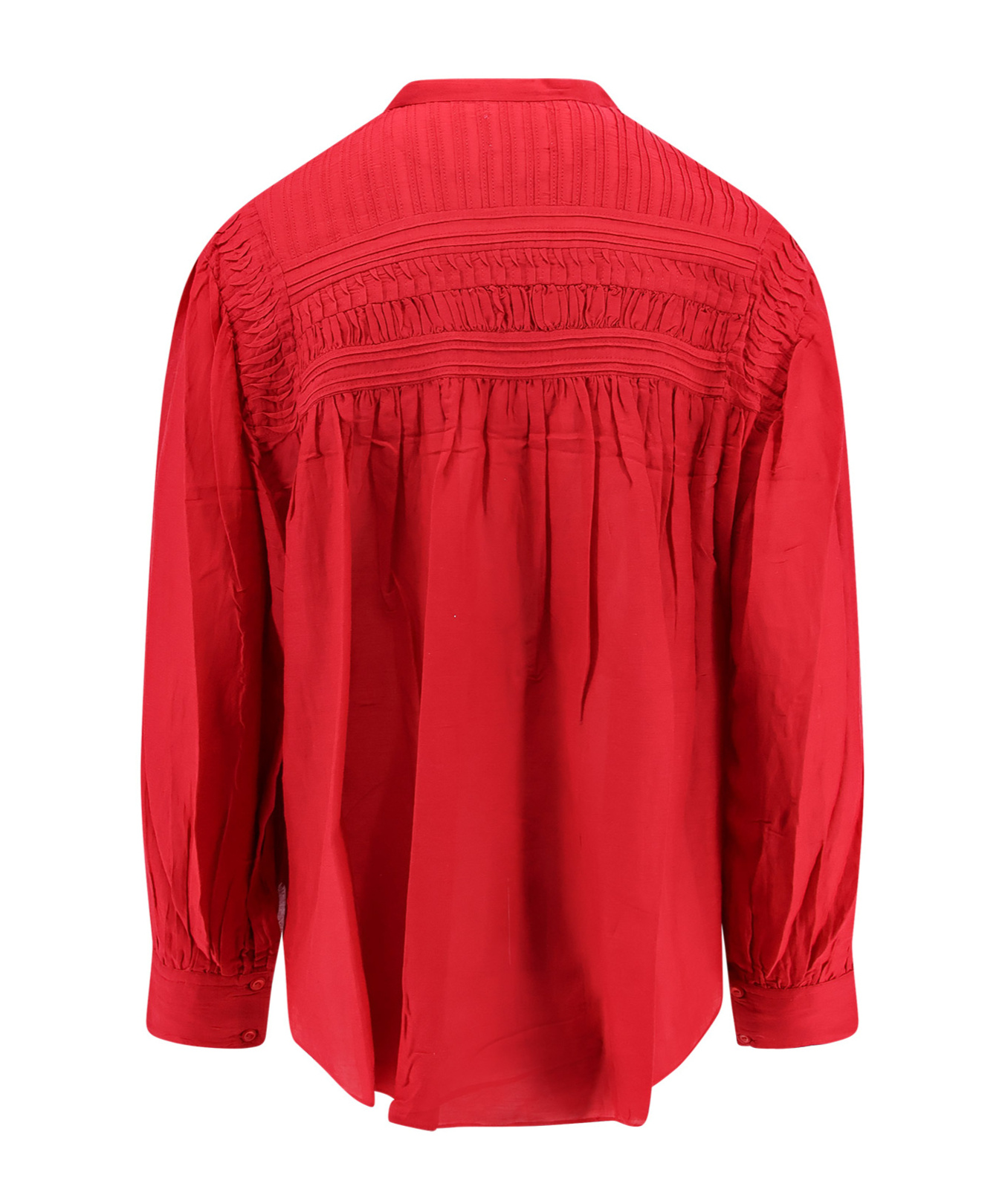 Isabel Marant Étoile Marant Etoile Women Plalia Biologic Cotton And Viscose Shirt In Red