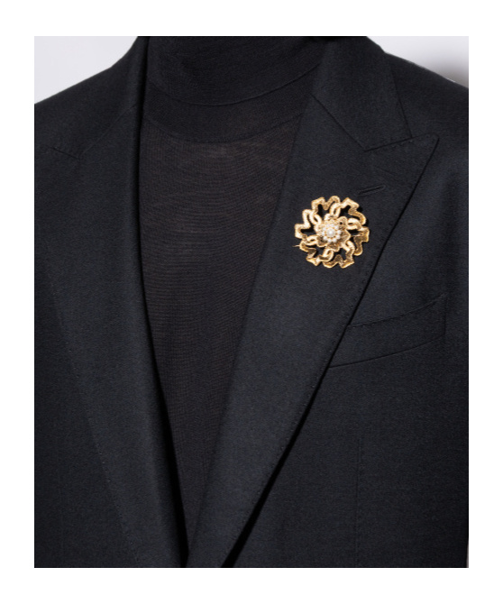 Dolce & Gabbana Sicilian Gentlemen Brooch In Blue