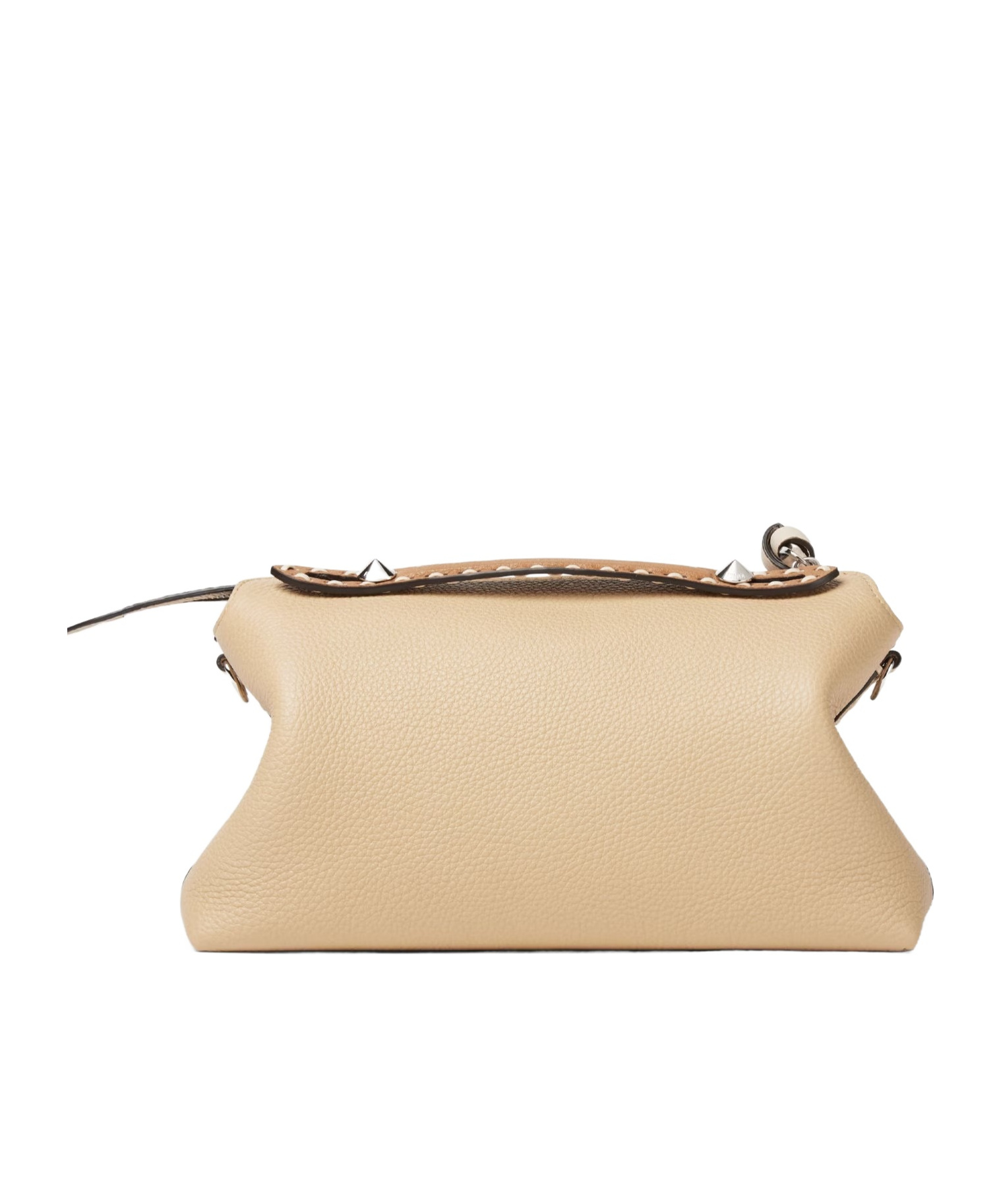 Fendi Dove Gray Selleria Mini-bag With 156 Hand-sewn Topstitches