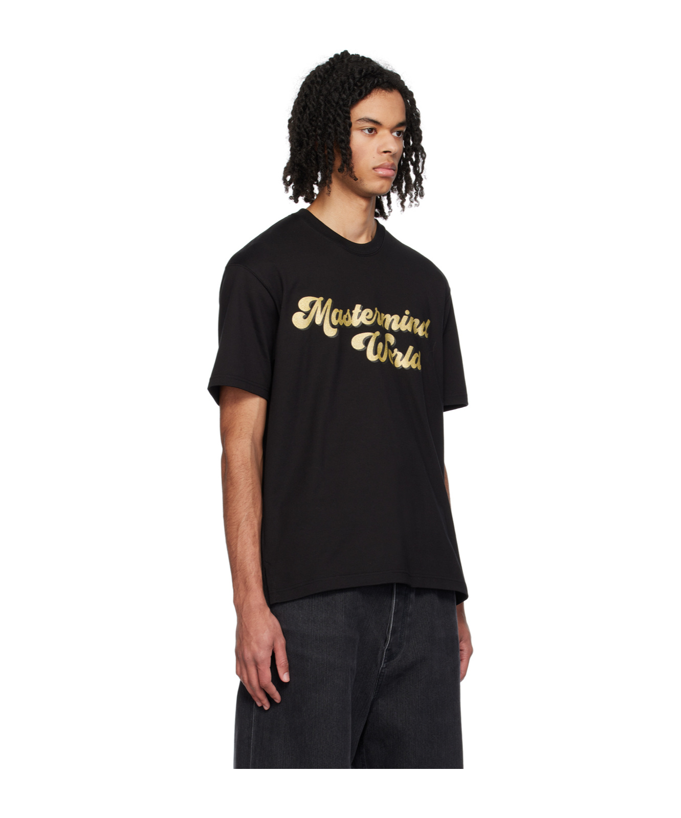 Mastermind Japan Glitter Skull Short Sleeved T-shirt In Black