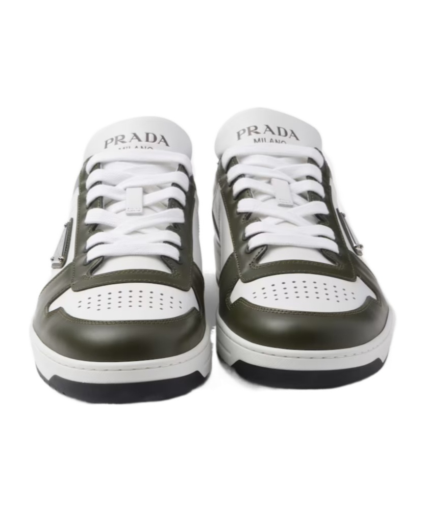 Prada Leather Sneakers Downtown Two-tone In White