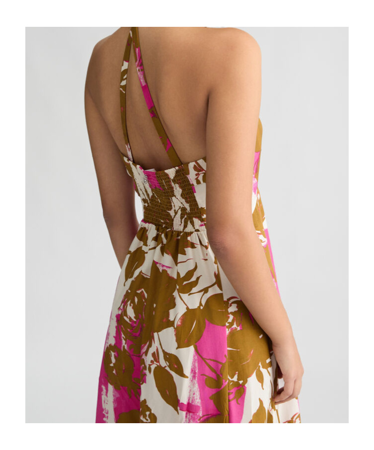 Liu •jo Liu Jo Printed Poplin Dress In Brown