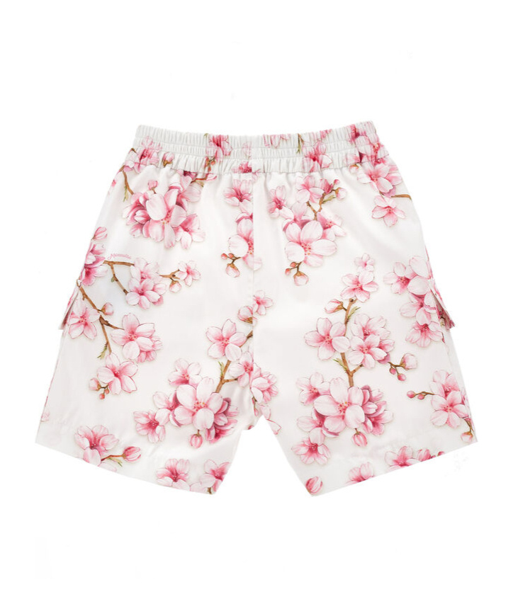 Monnalisa Popeline-shorts Mit Grosser Tasche In White