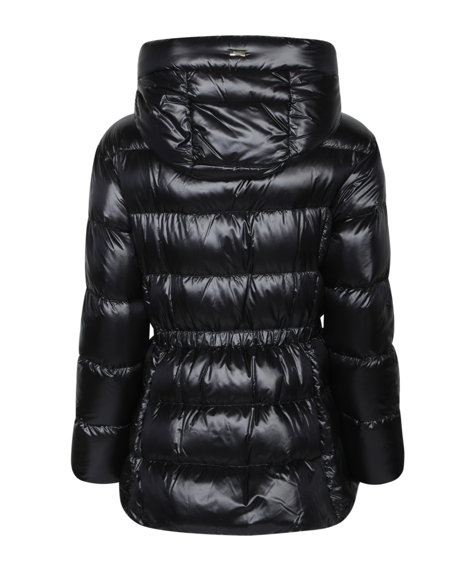 Herno Black A-shape Down Jacket With Hood In Black