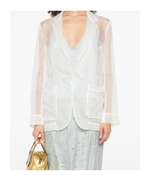Forte Forte Women Silk Organza Jacket In White