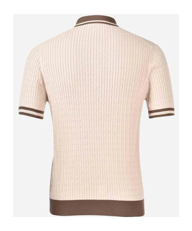 Gran Sasso Cotton-knit Polo Shirt In Brown