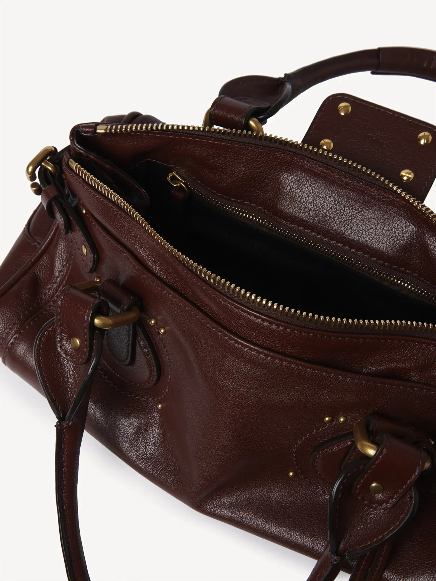 Chloé Paddington Small Leather Shoulder Bag In Brown