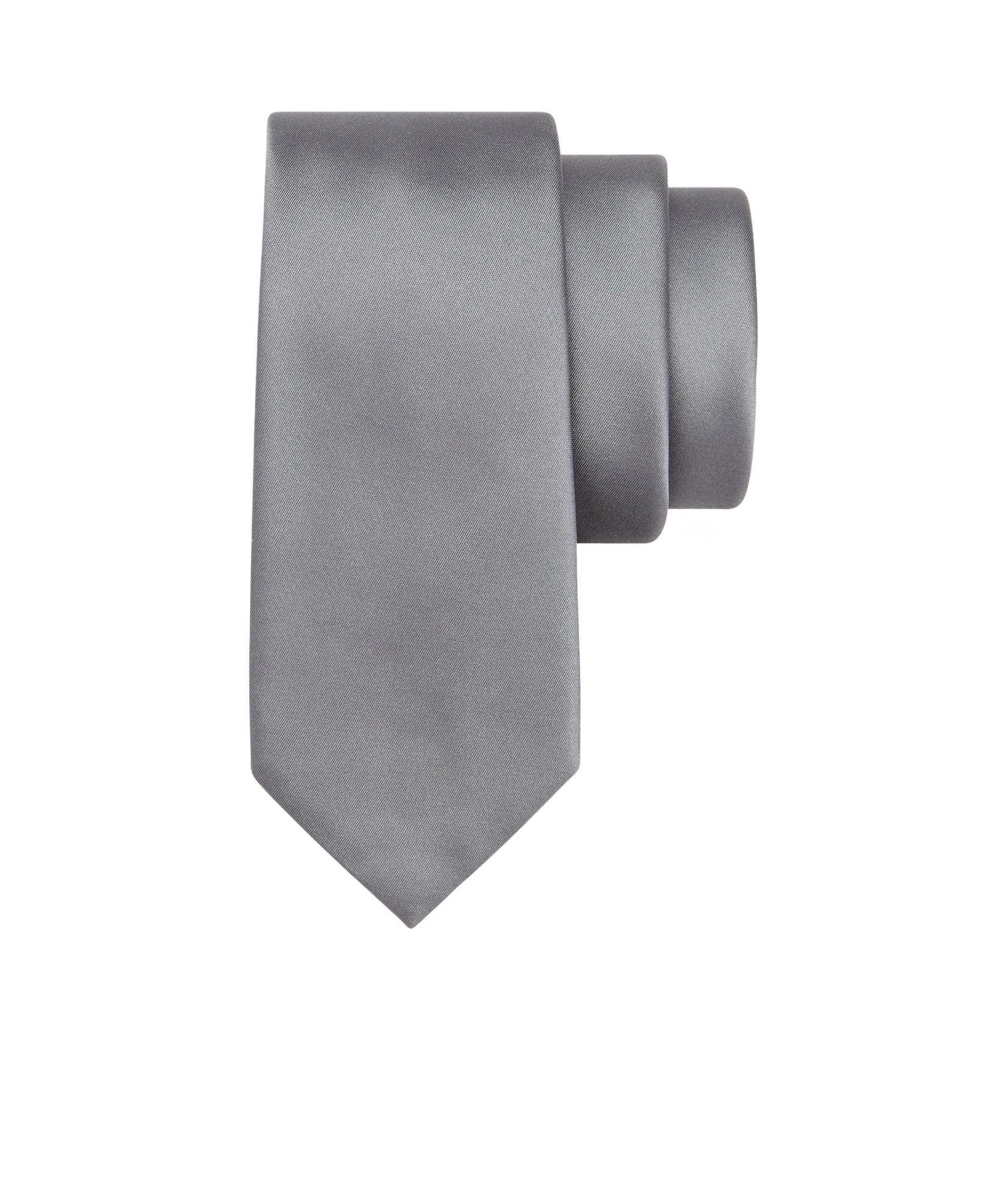 Ferragamo Logo Tipped Tie In Gray