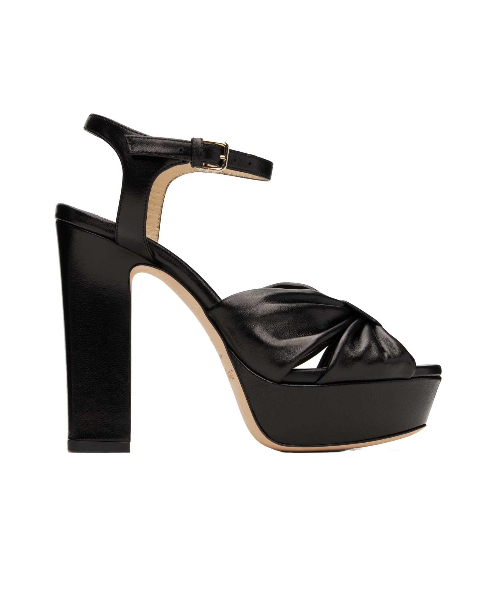 Jimmy Choo Black Ankle Strap Heels In Black