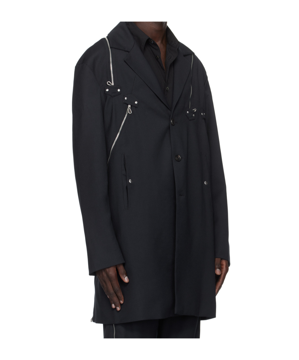 Kiko Kostadinov Long-sleeved Suit Coat In Black