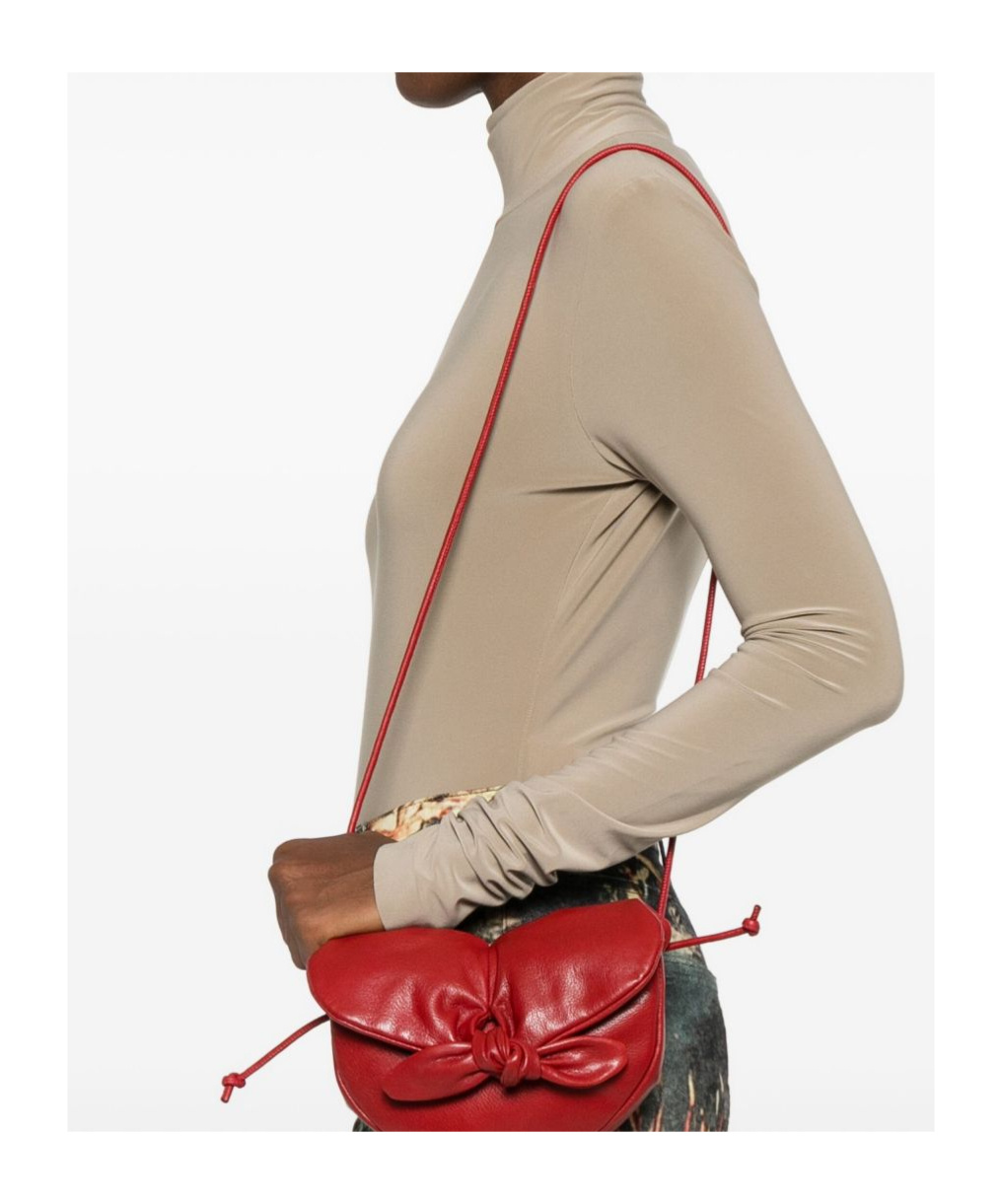 Hereu Heart-shaped Shoulder Bag Adjustable Strap In Red