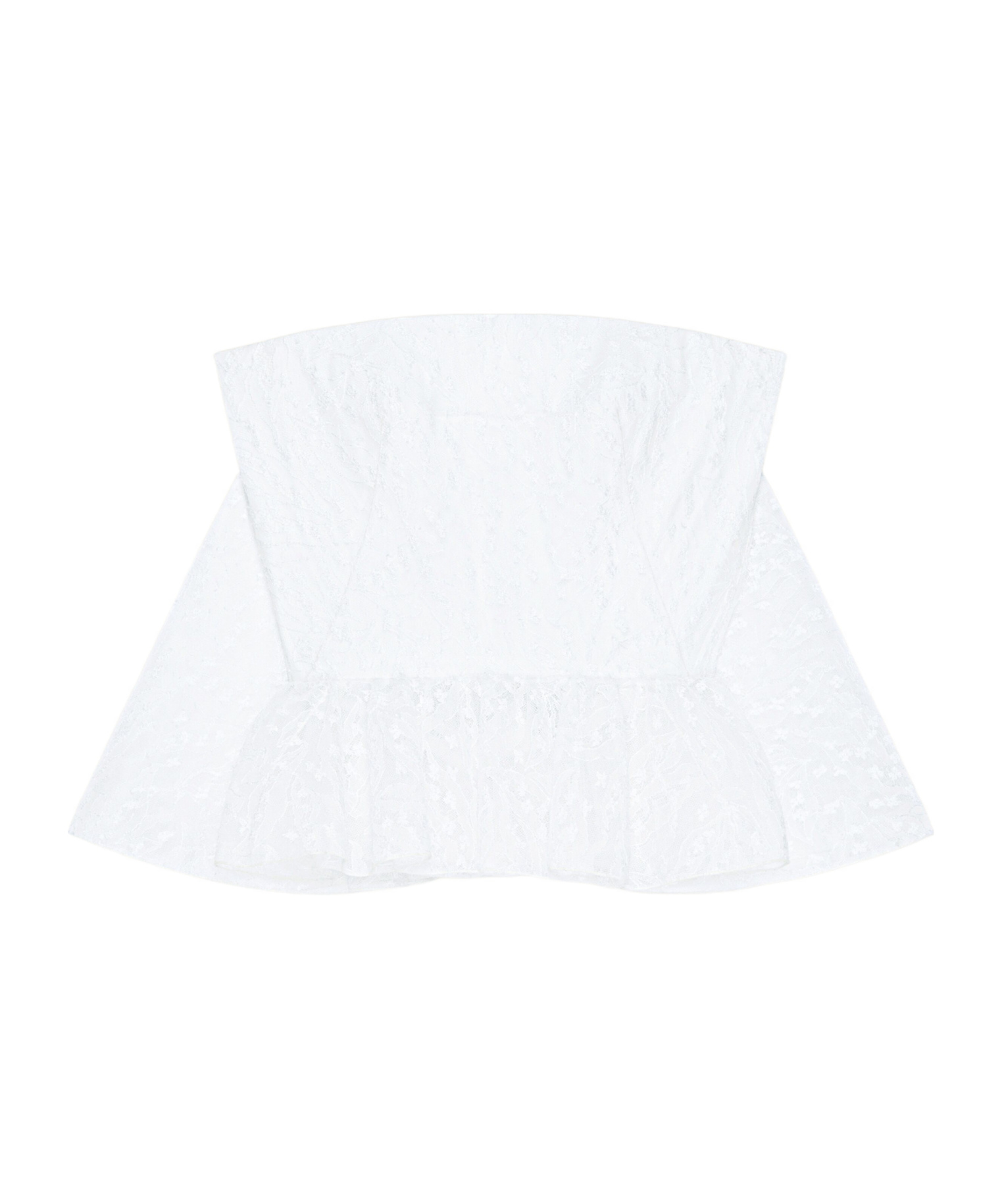 Givenchy Bustier Cape Back Top In Lace In White