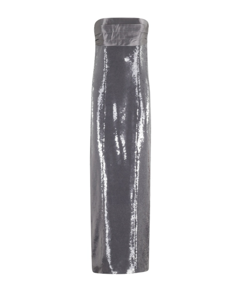 Retroféte Kenia Strapless Sequined Dress In Animal Print