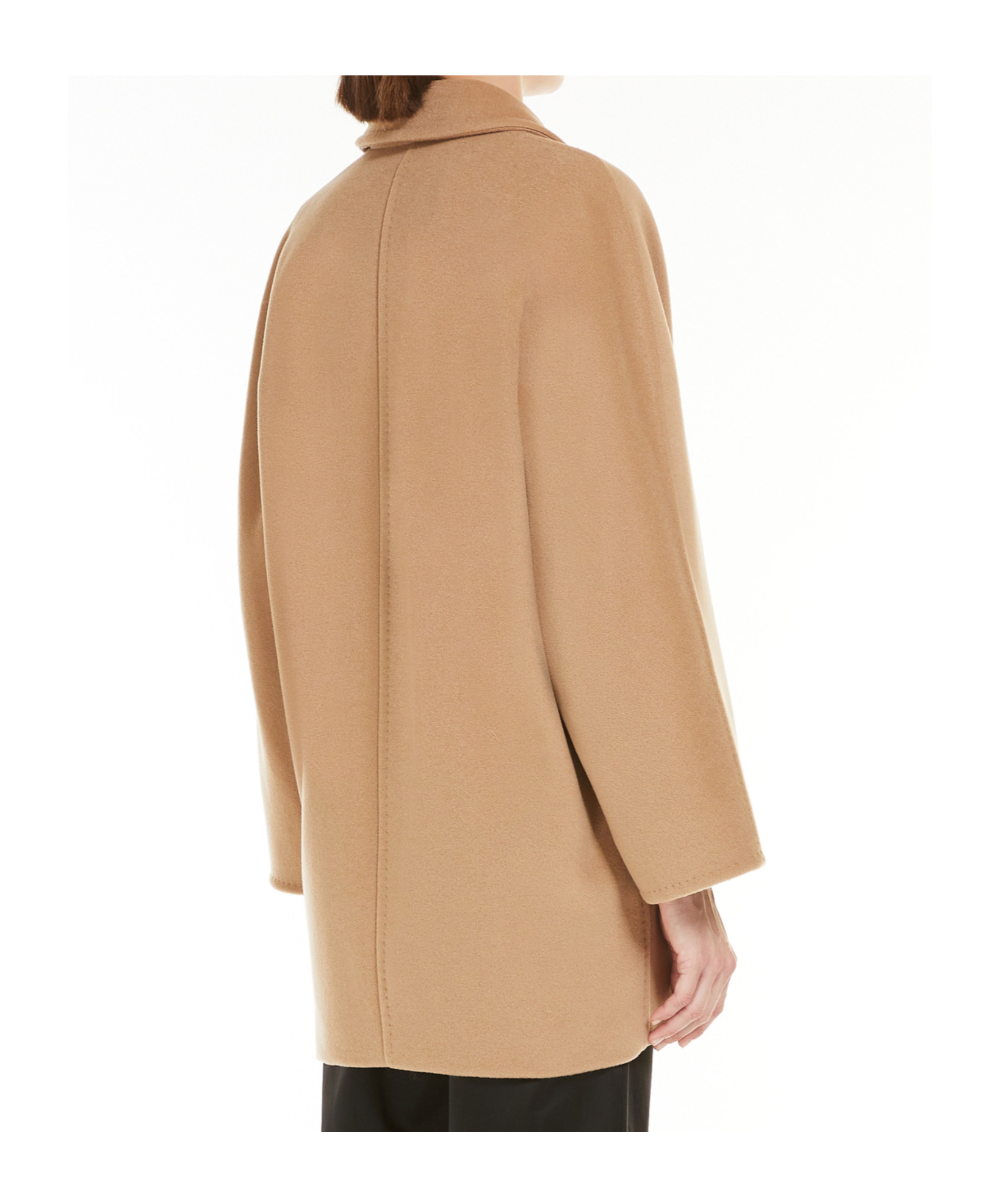 Max Mara Womens Camel Rebus Notch-lapel Relaxed-fit Wool And Cashmere Coat