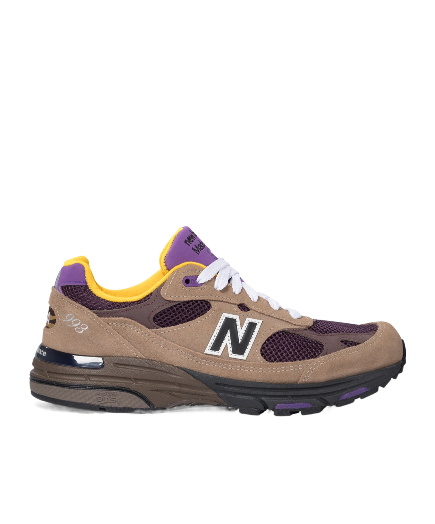 New Balance 993 Sneakers In Brown Suede Round Toe In Multicolor
